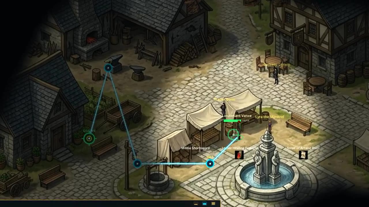 Realm of Heroes cRPG tactical party combat in Godot 4