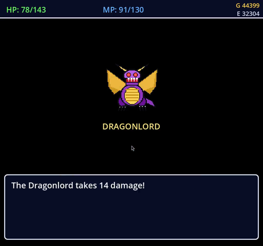The Dragonlord's true form in battle in Charlock