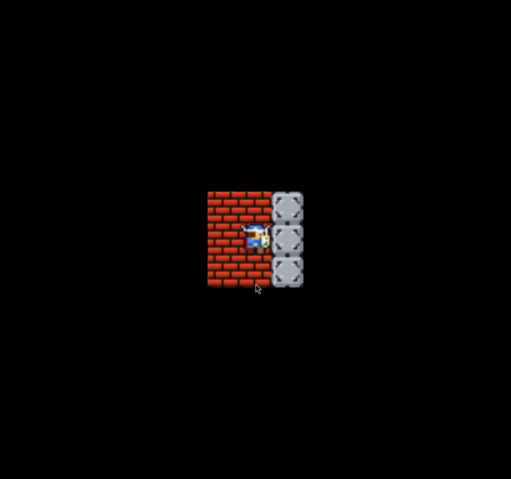 Erdrick's Cave B2 in darkness with a one-tile torch radius