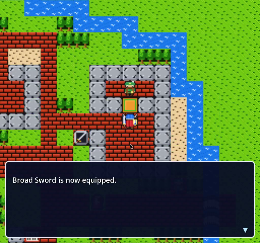Broad Sword is now equipped, Rimuldar