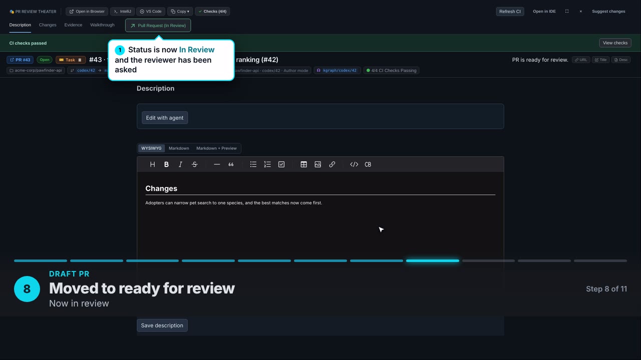 Moved to ready for review. Now in review