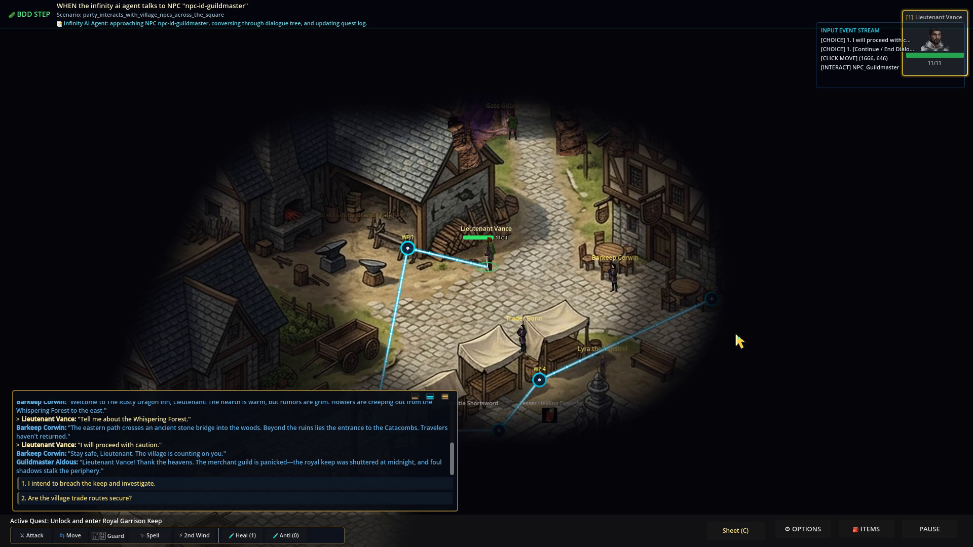 In-Log Multi-Branch Dialogue