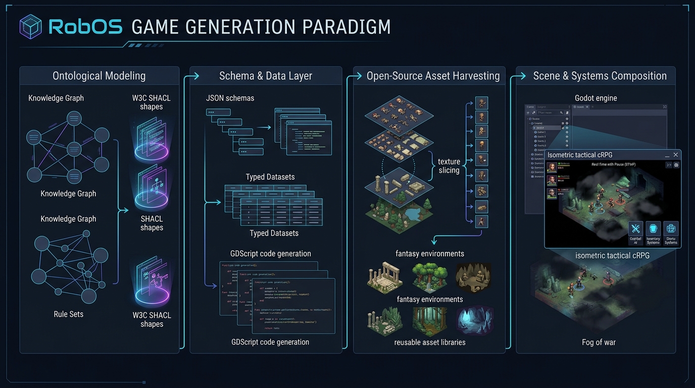 The RobOS Game Generation Paradigm