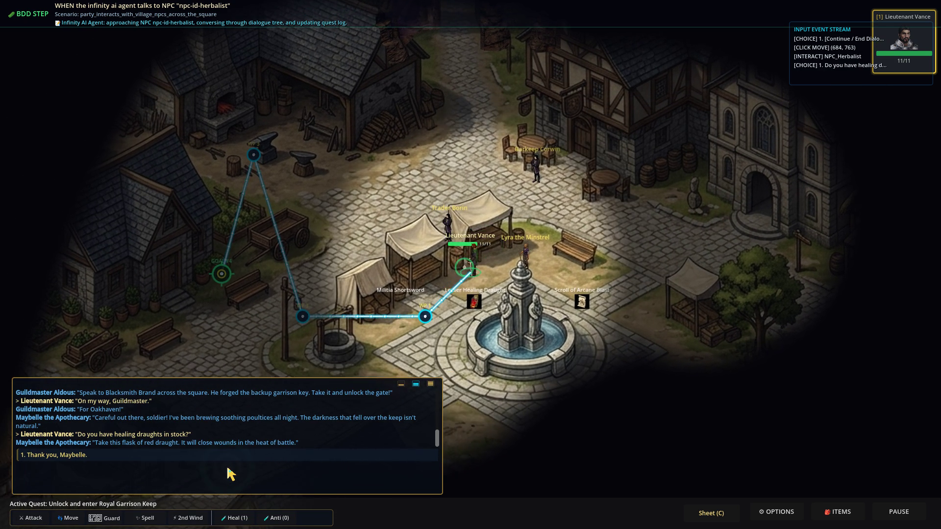 Oakhaven Village Square in Tactical cRPG