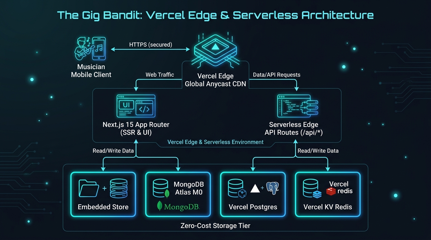 The Gig Bandit Vercel Edge and Serverless Architecture
