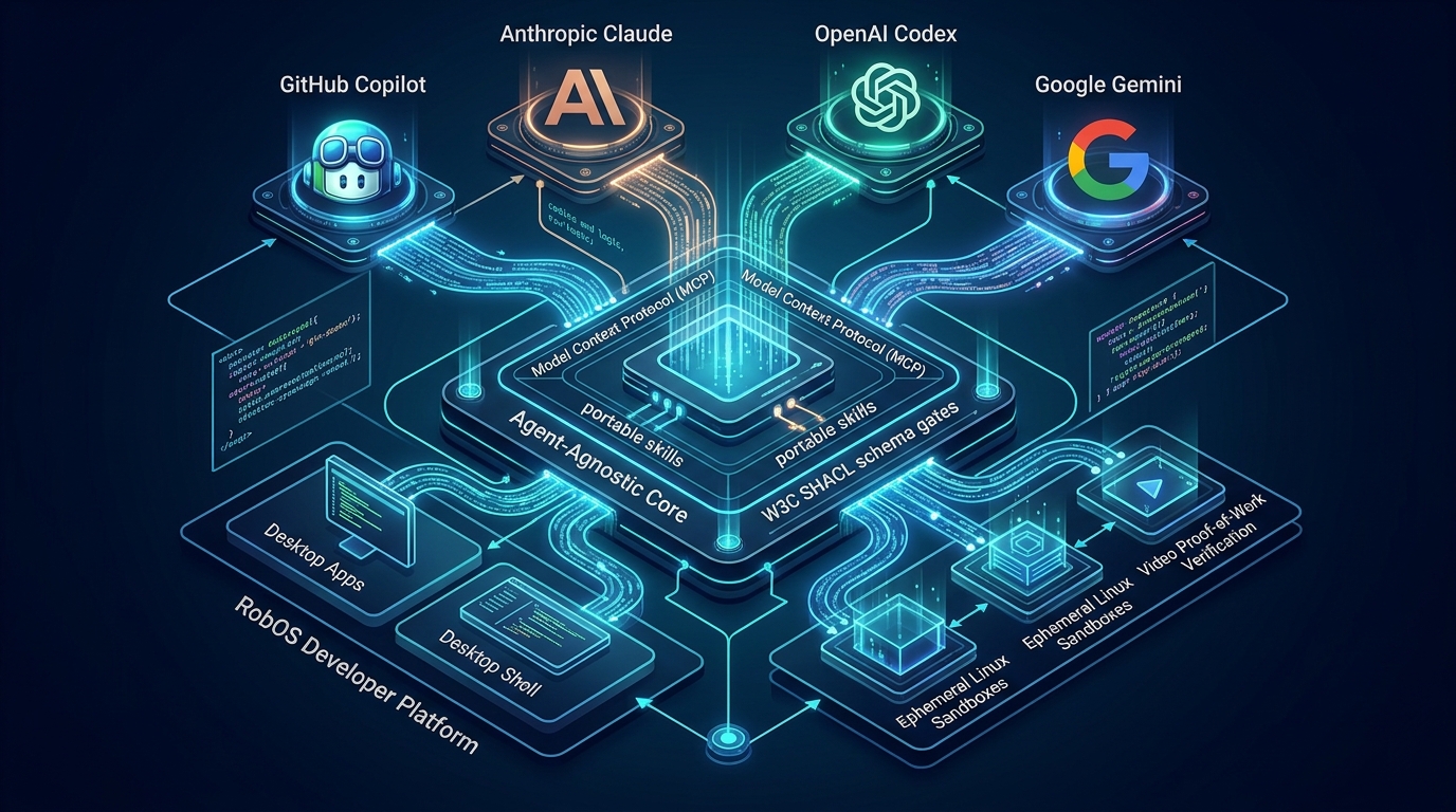 Multi-Agent Co-Creation: Copilot, Claude, Codex & Gemini Collaborating on RobOS
