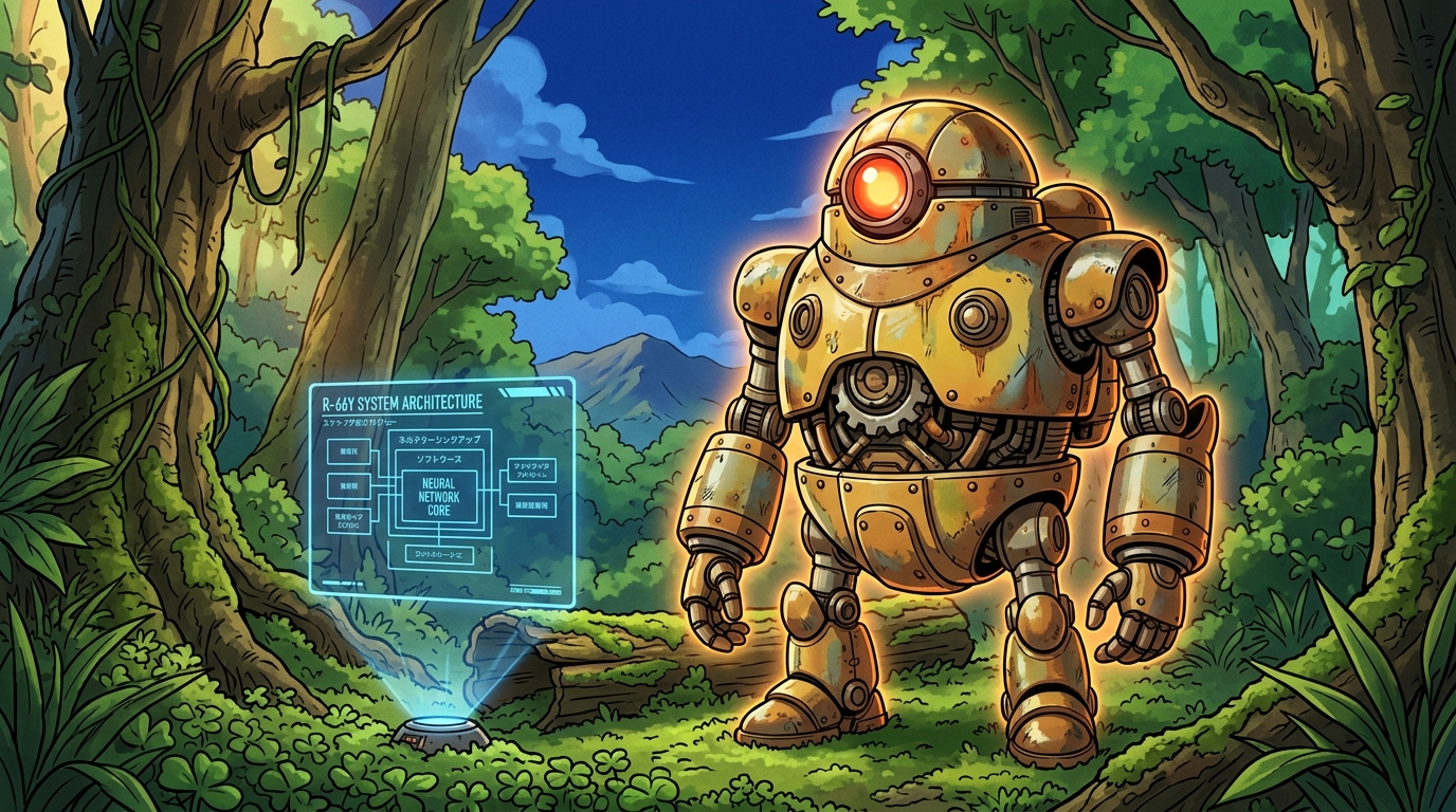 Artistic tribute to Robo in Fiona's lush forest
