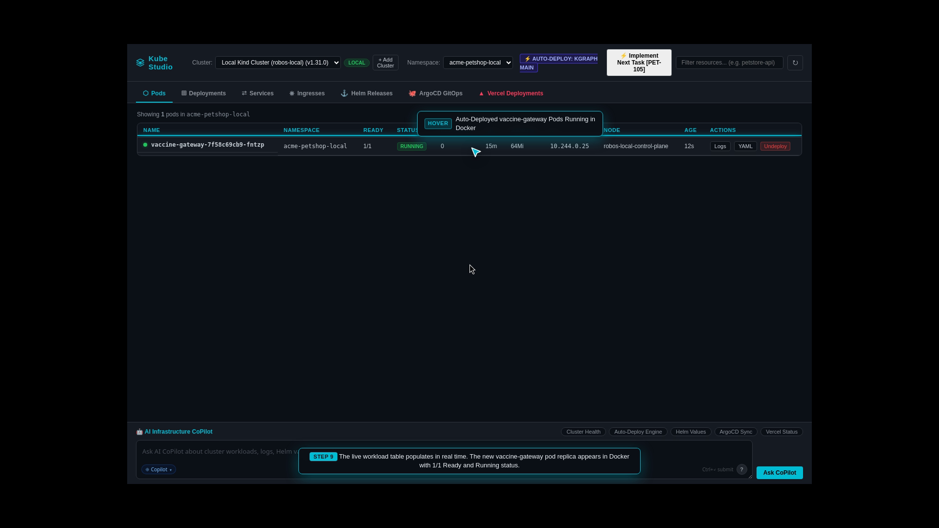 Live Execution Logs