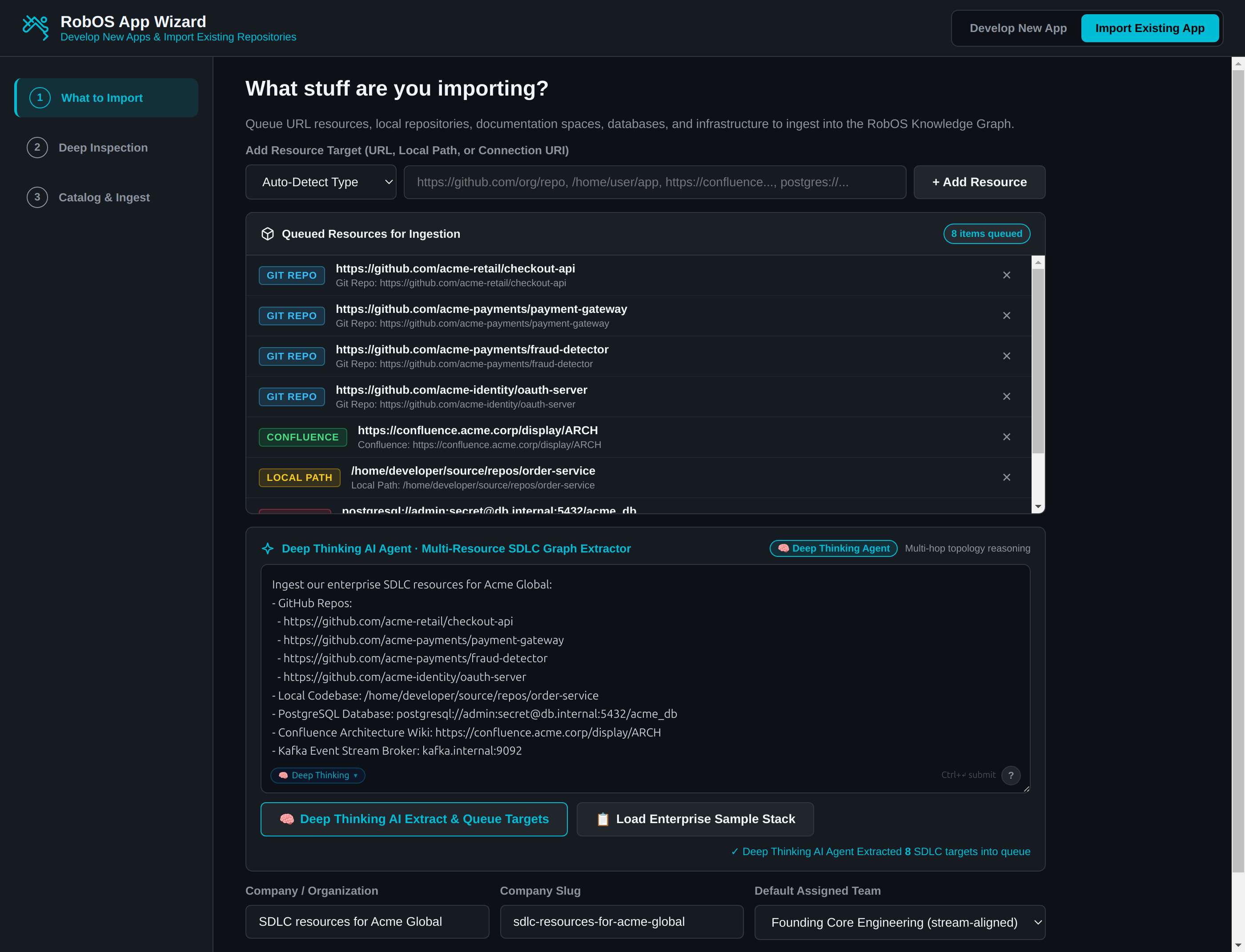 SDLC Targets Queued by Deep Thinking AI Agent