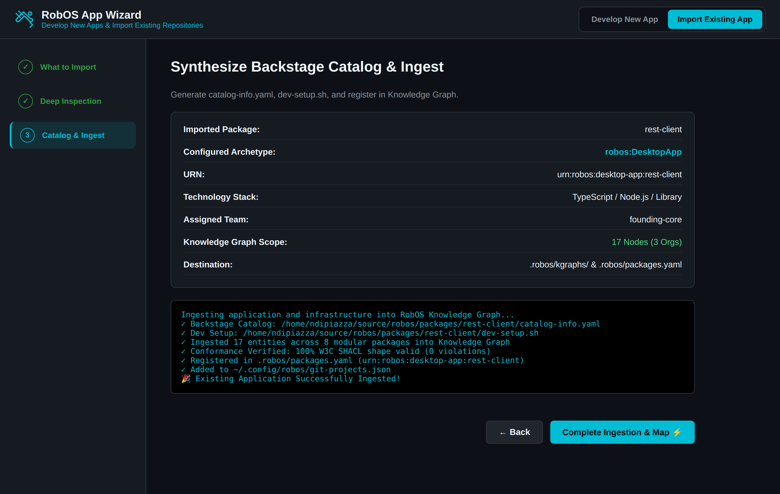 Step 3: Ingestion Complete & Knowledge Graph Mapped