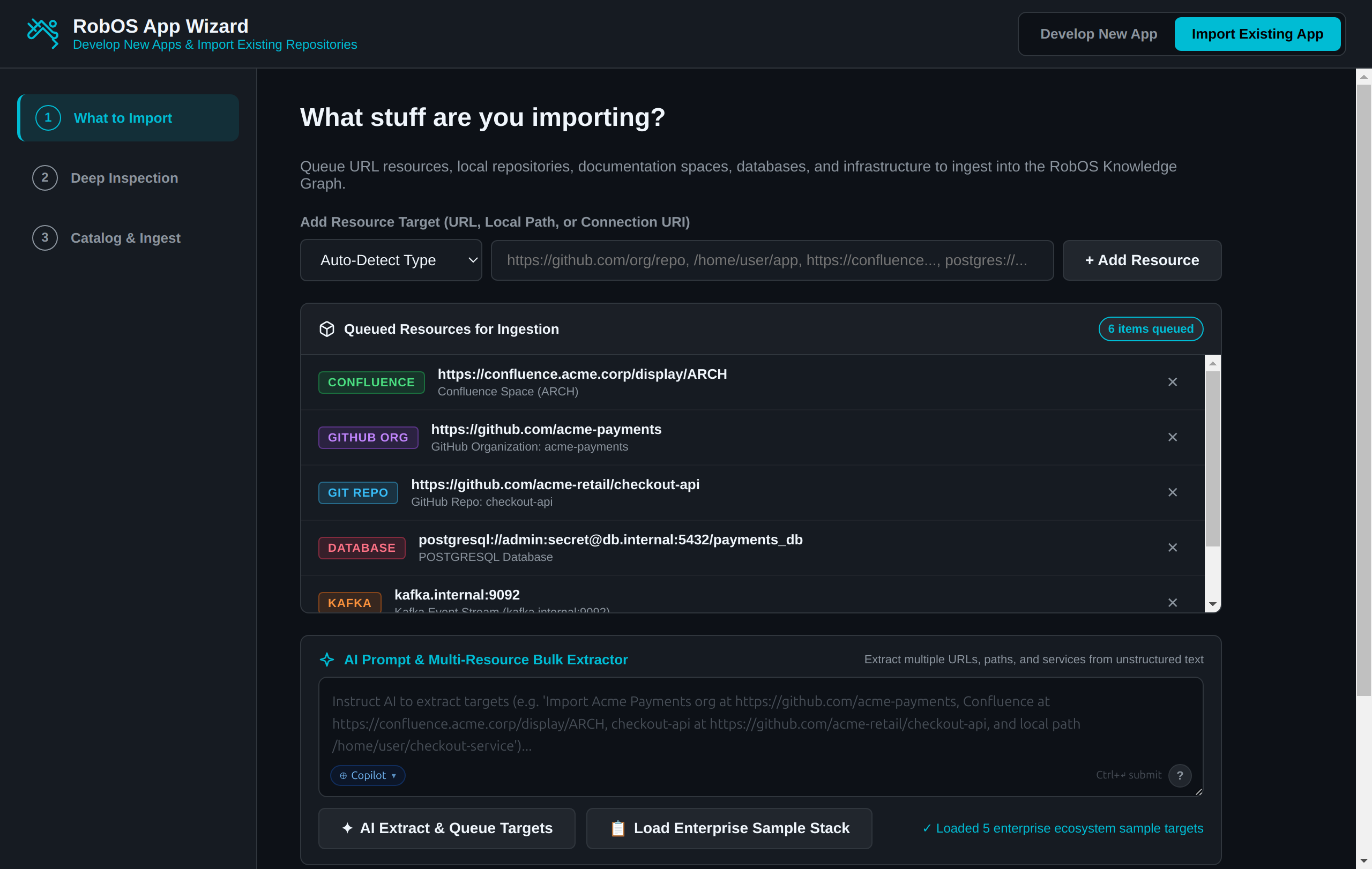 Step 1: What stuff are you importing?