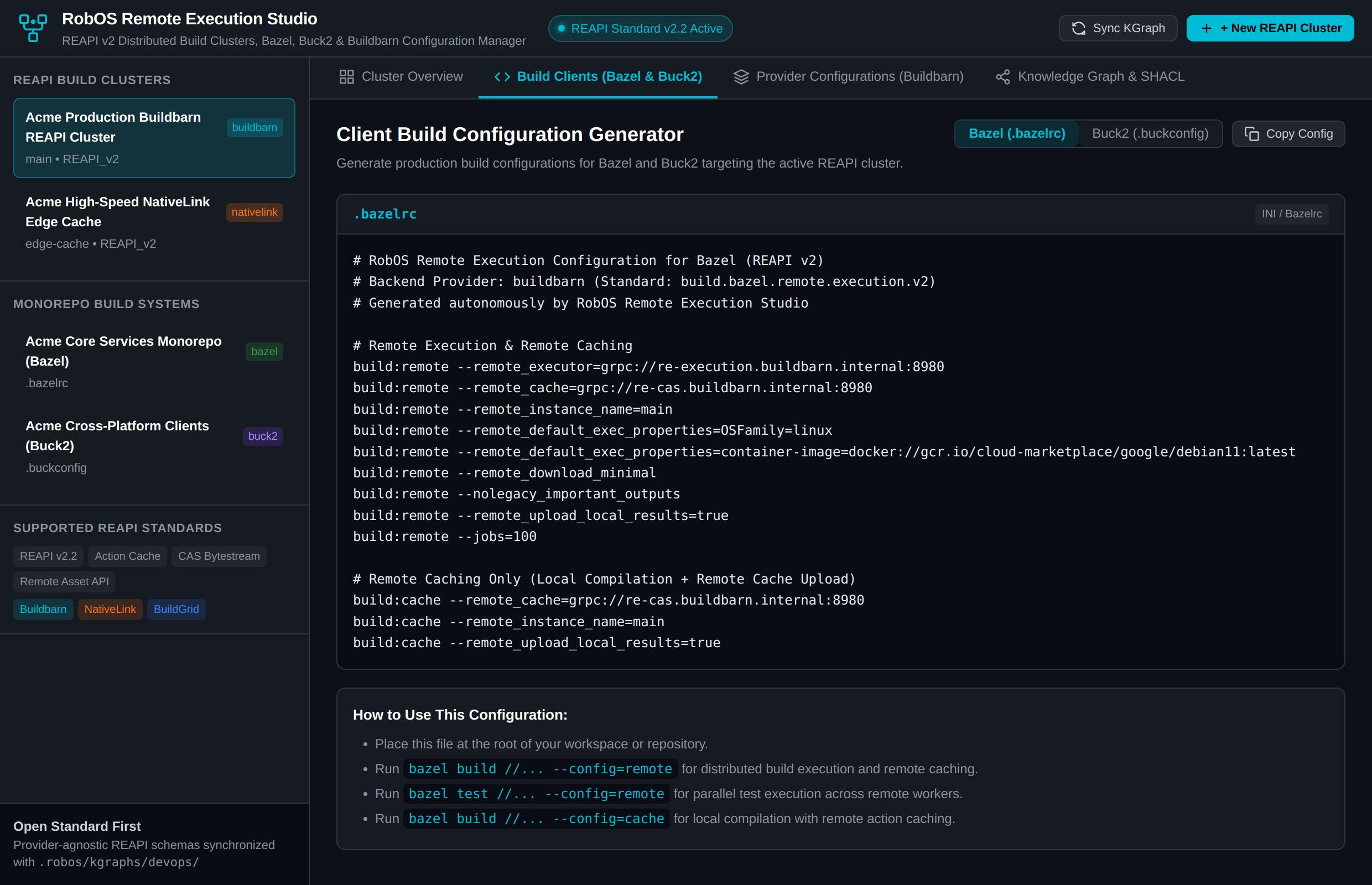 Bazel Config Generator