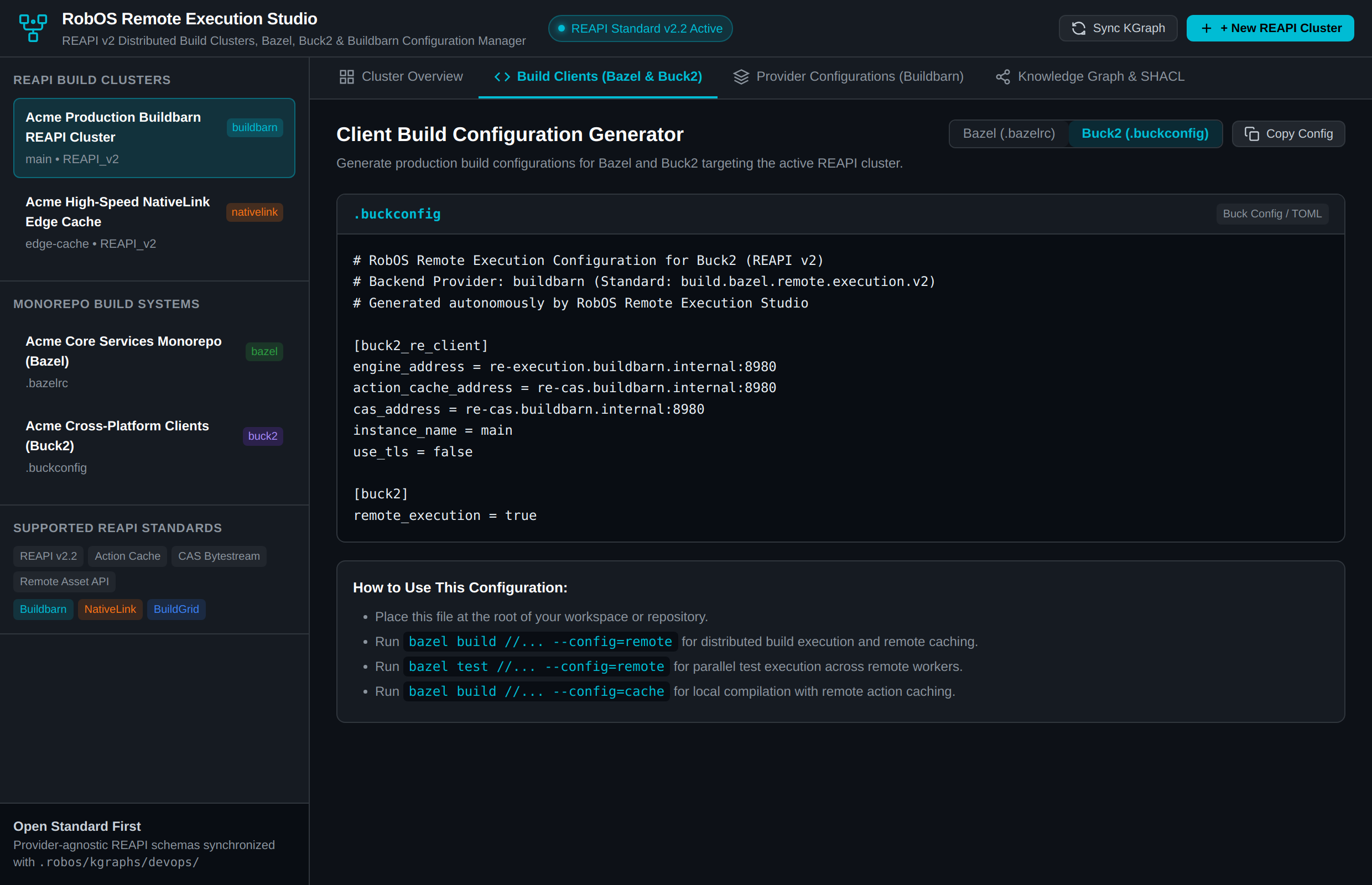 Buck2 Config Generator