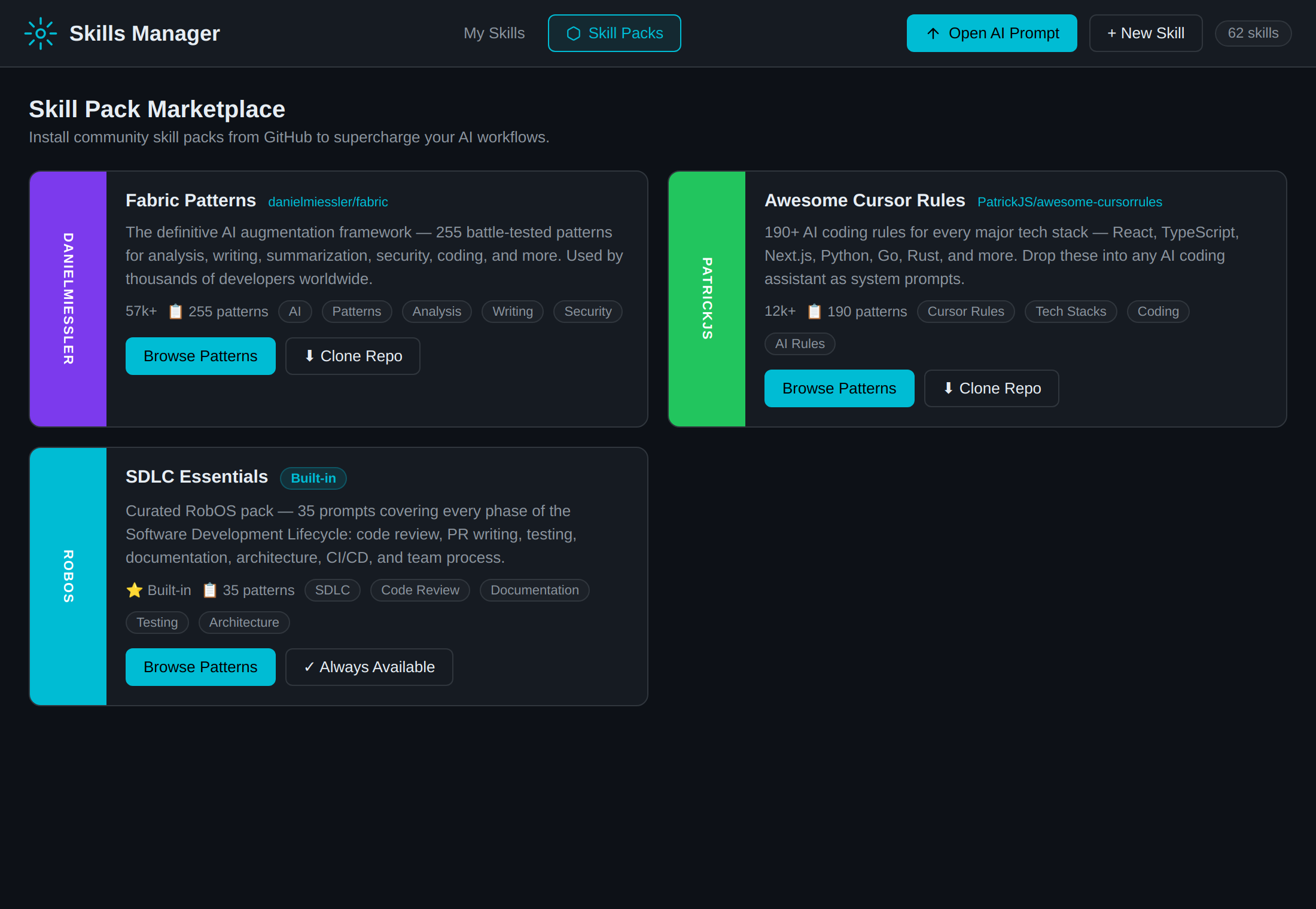 Skill Packs Marketplace