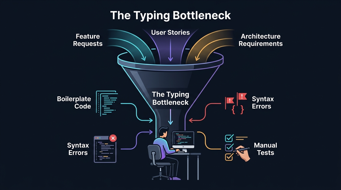 The Typing Bottleneck in Traditional Software Development
