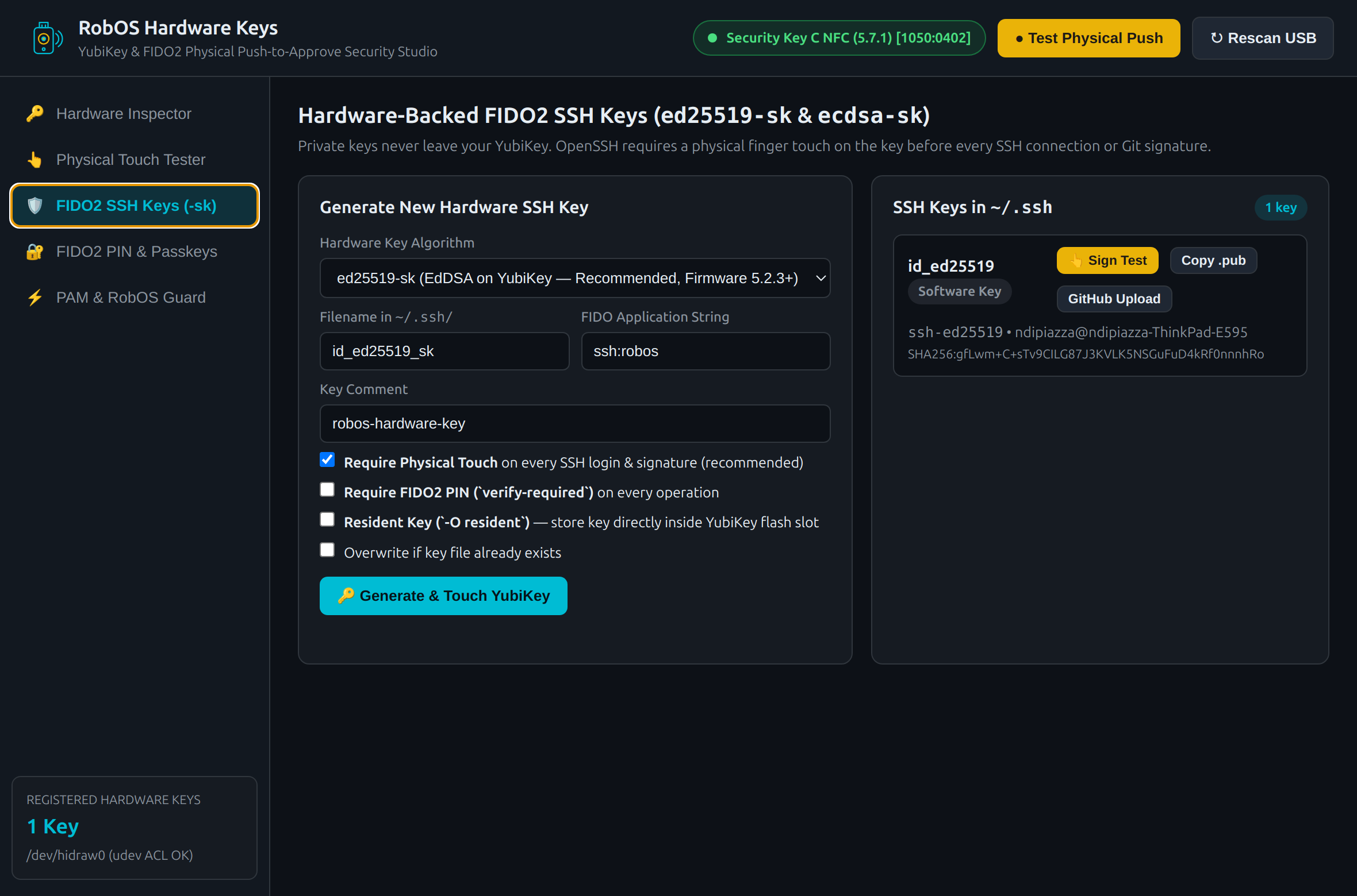 FIDO2 SSH Keys