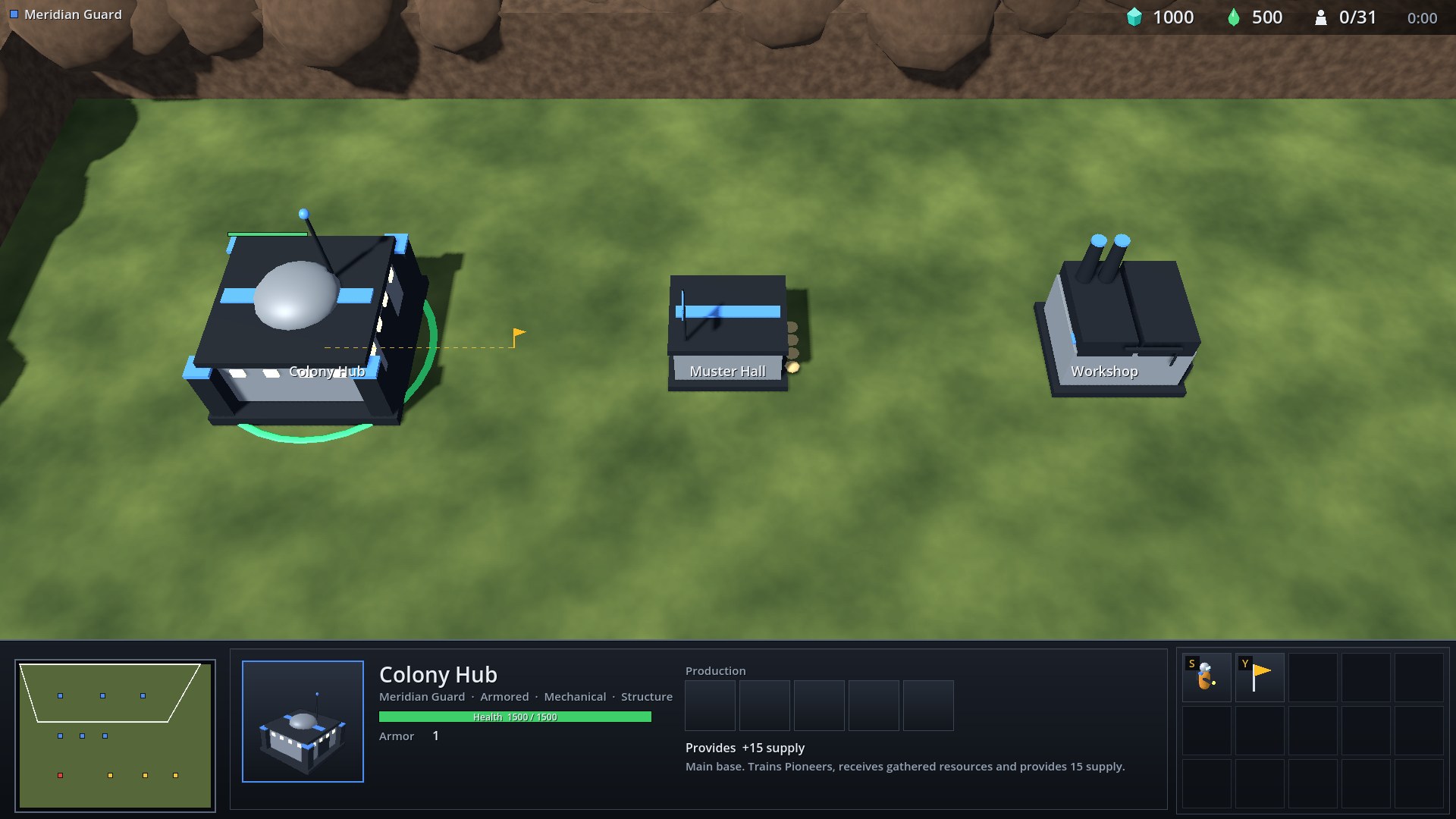 Colony Hub, Muster Hall and Workshop
