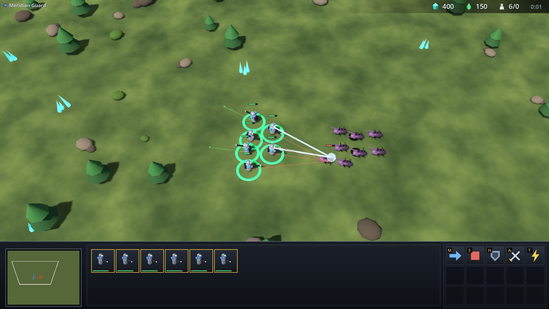 Riflemen firing while backing away